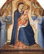 Pietro Lorenzetti, Madonna and Child Enthroned with Eight Angels